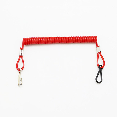 J-Hakenfrühlings-dehnbare Spulen-Werkzeug-Lanyard Strap Rope Red Cord-Linie