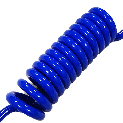 Zusammengestellte Dicke Hellblaue Polyurethanröhrchen Spirale Sicherheitswerkzeug Lanyard