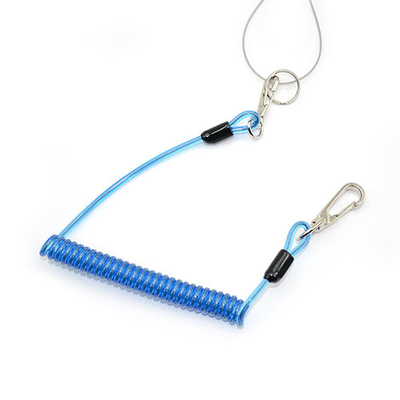 Durchsichtige Kunststoffblaue Wickeldrahtseile Schnürband Werkzeugsicherheitsschnürband