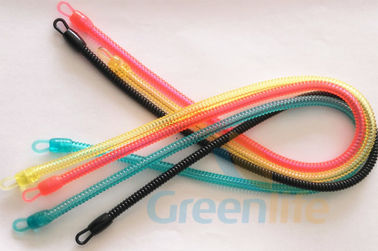 Stretchable Plastikspiralen-Schlüssel-Halter-lichtdurchlässige Farben fertigten Länge besonders an