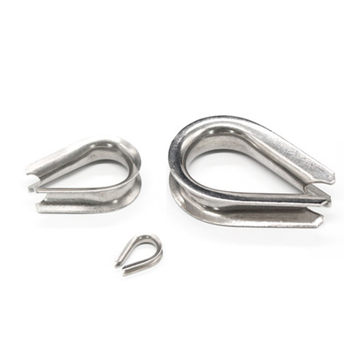 Edelstahl-Draht-Seilkausche-Hühnerherz-Ring Wire Rope Clamps For-Abzugsleinen