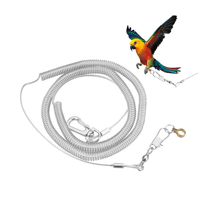 6 Meter-Erweiterungspapageien-sicheres Seil-klarer Leinen-Spulen-Bügelfliegenschutz für Vögel