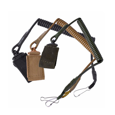 Waffen-Pistolen-Zurückhalten-Spulen-Sicherheits-Lanyard Strap With Hook And-Schleife