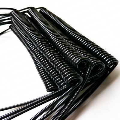 TPU-Spiralen-kundenspezifisches aufgerolltes Kabel Vielzweck mit schwarzer Farbe 1,2 - 8.0MM