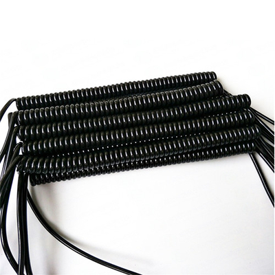 TPU-Spiralen-kundenspezifisches aufgerolltes Kabel Vielzweck mit schwarzer Farbe 1,2 - 8.0MM