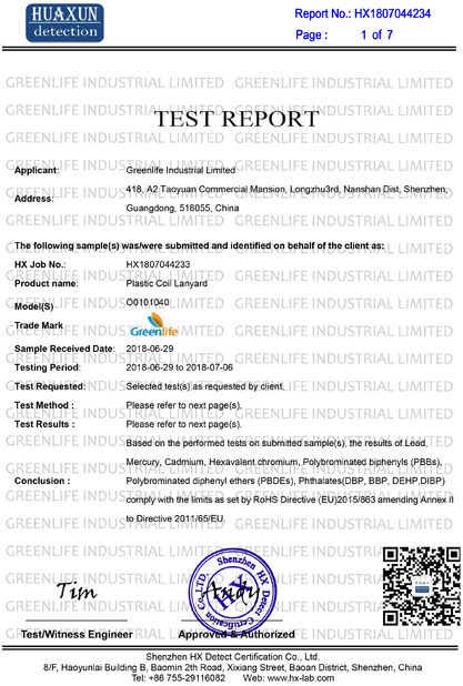 CHINA Greenlife  Industrial  Limited zertifizierungen
